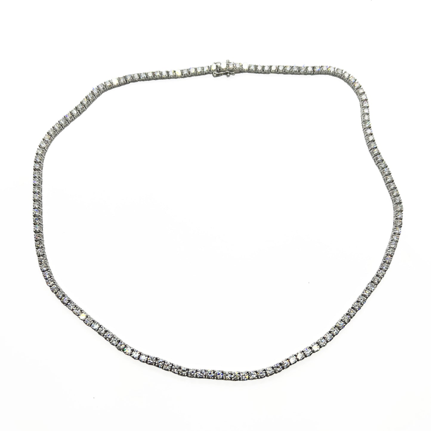 14kw Lab Diamond Tennis Necklace 15.30ctw