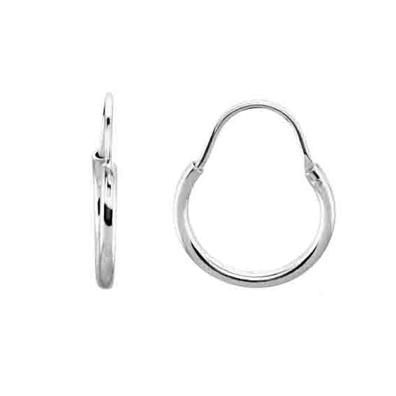 Silver Hoop Earrings 12mm