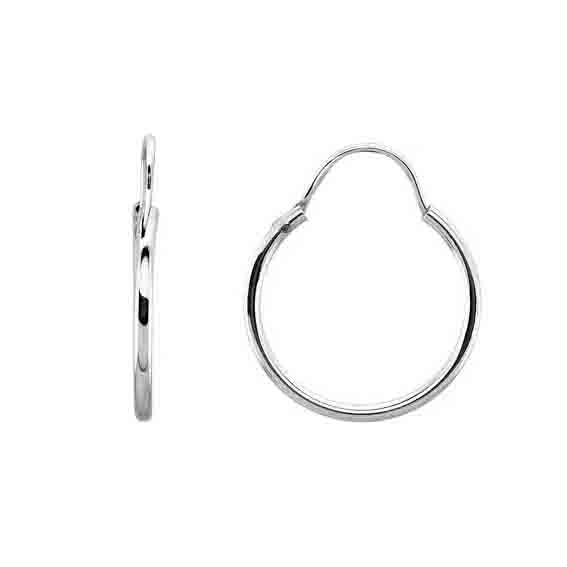 Silver Hoop Earrings 16mm
