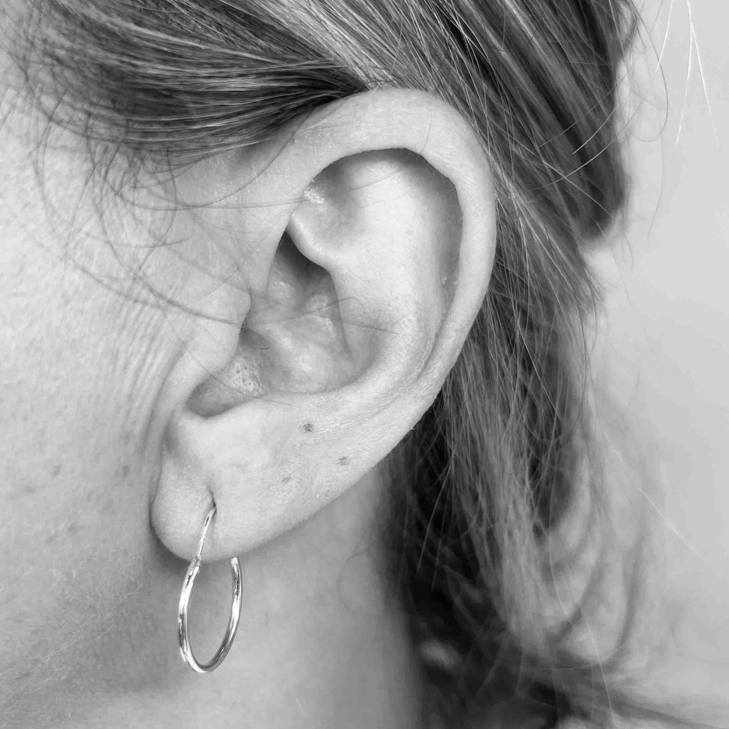 Silver Hoop Earrings 16mm