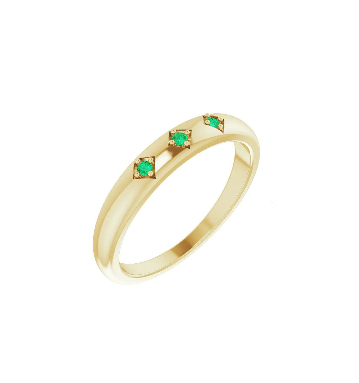 14ky Stackable Emerald Ring