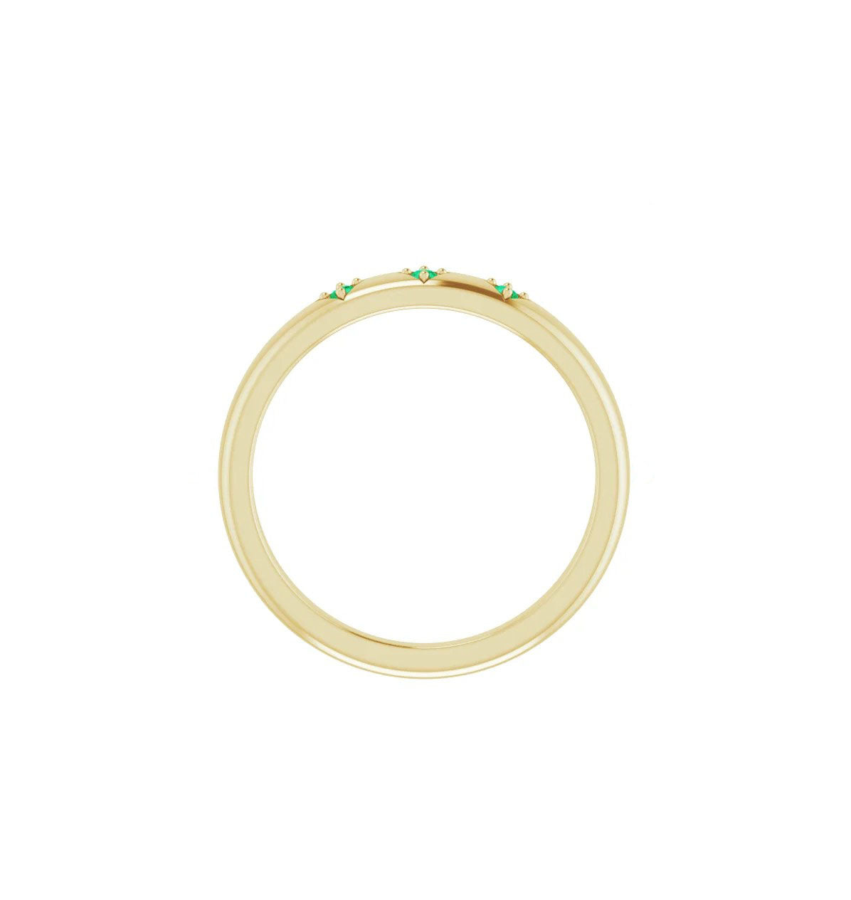 14ky Stackable Emerald Ring