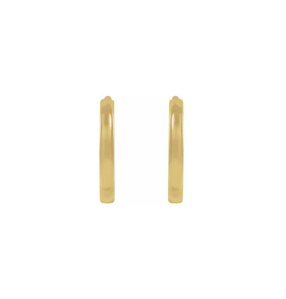 14ky Huggies Hoop Earrings 10mm