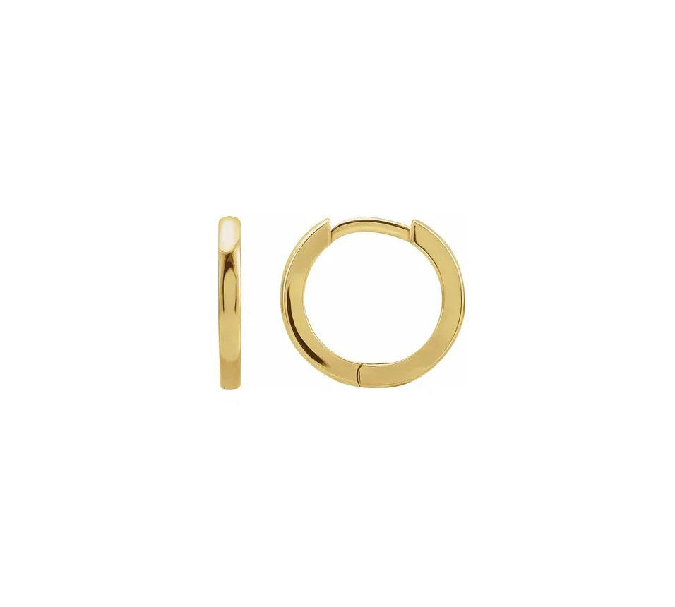 14ky Huggies Hoop Earrings 18mm