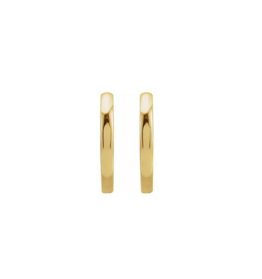 14ky Huggies Hoop Earrings 18mm