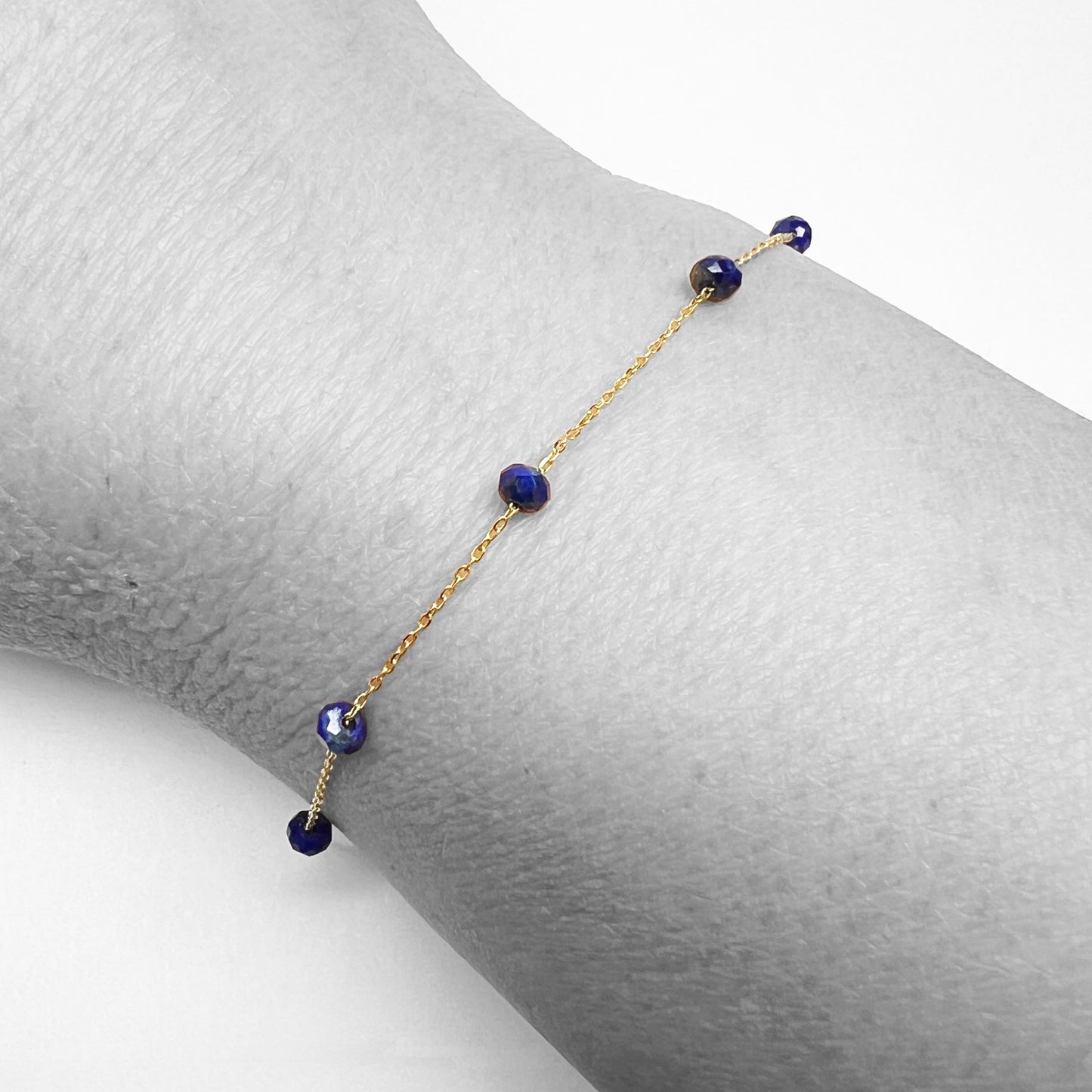 18ky Lapis Beads Bracelet