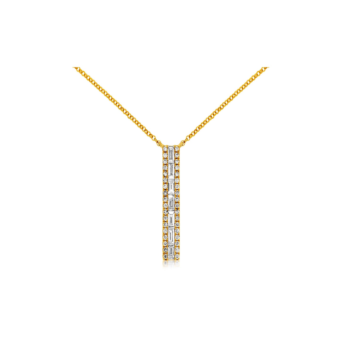 14ky Diamond Bar Pendant