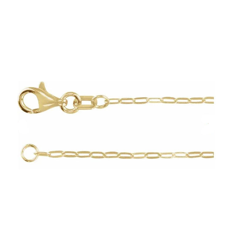 14ky Paper Clip Chain 18"