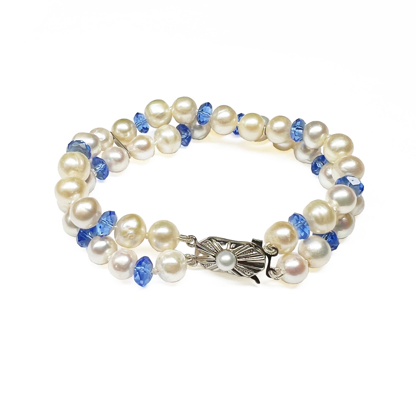Silver Pearls Bracelet