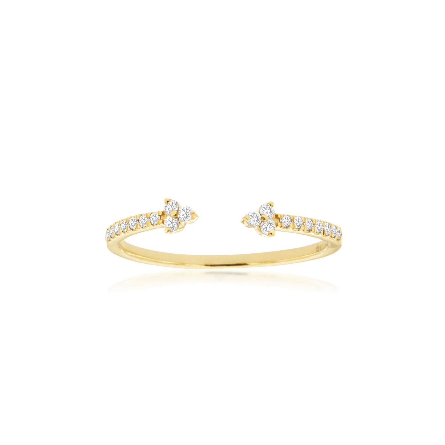 14ky Diamond Open Ring