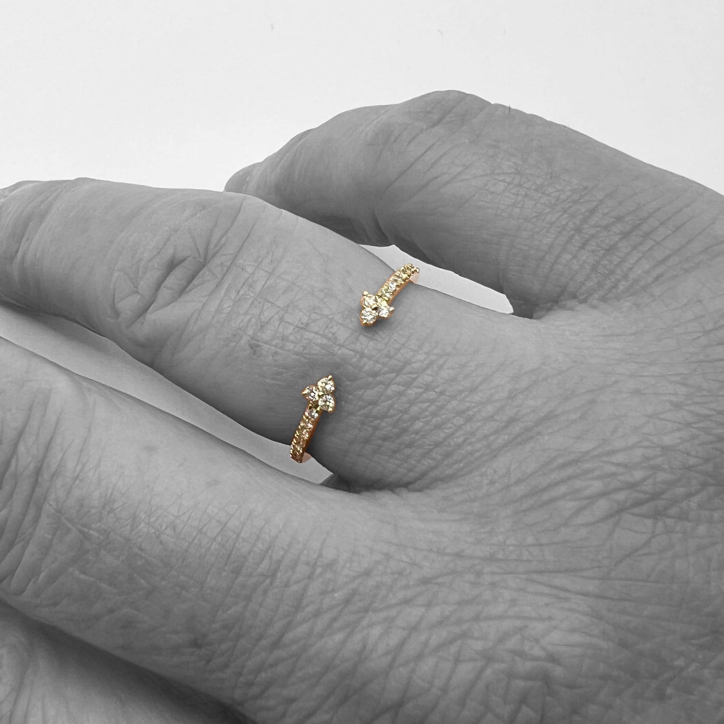 14ky Diamond Open Ring