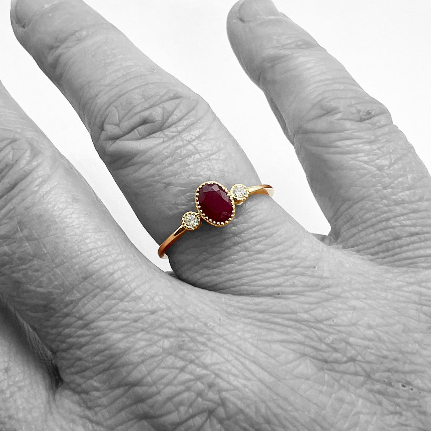 14ky Ruby and Diamond Ring