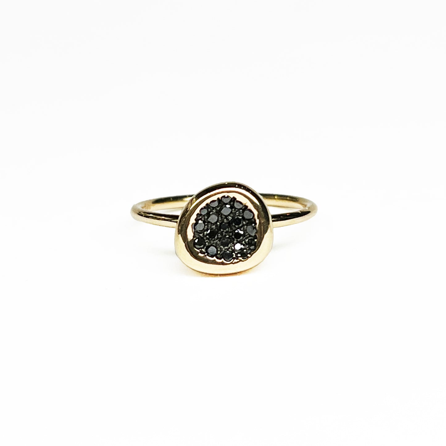 18kr Black Diamonds Cluster Ring