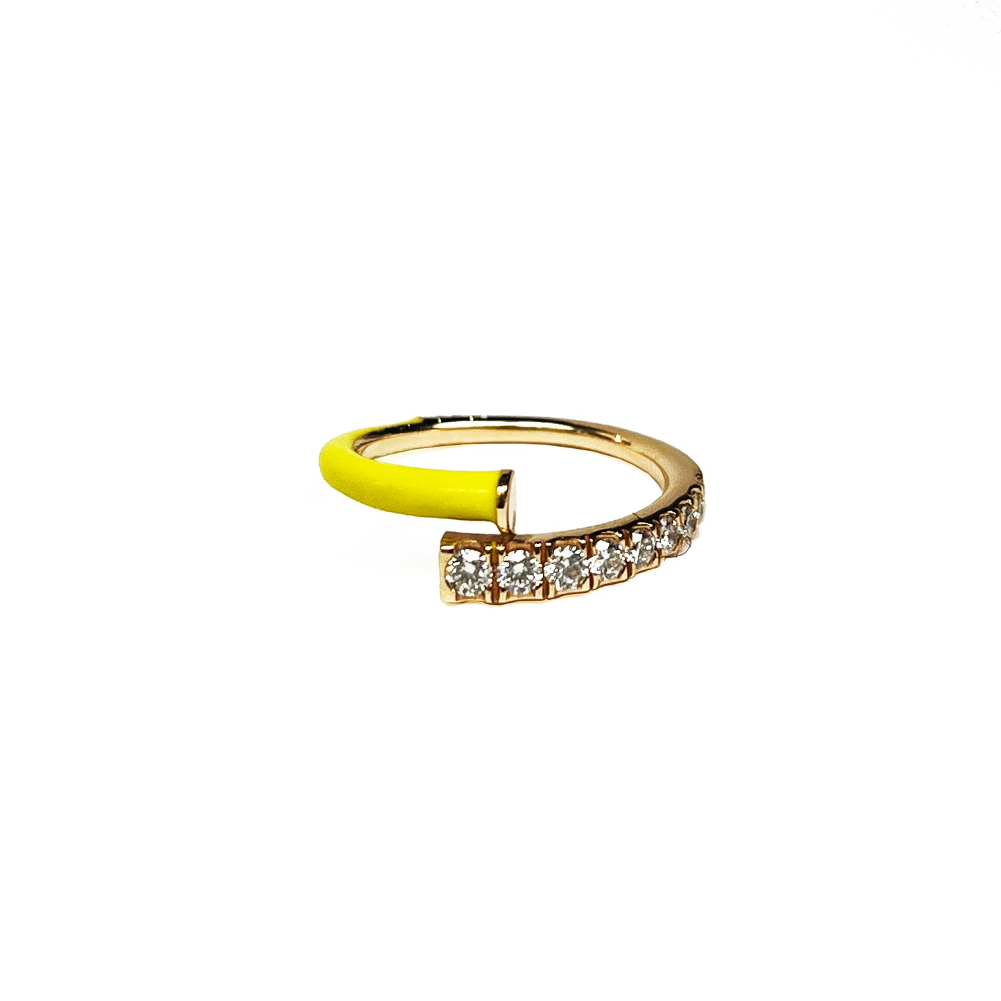 18kr Yellow Enamel Ring