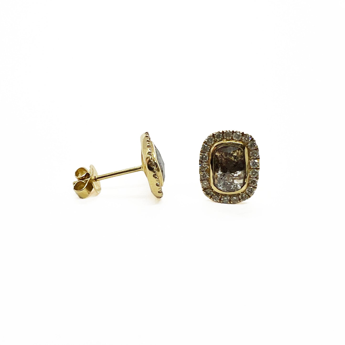 18ky Diamond Slice Earrings