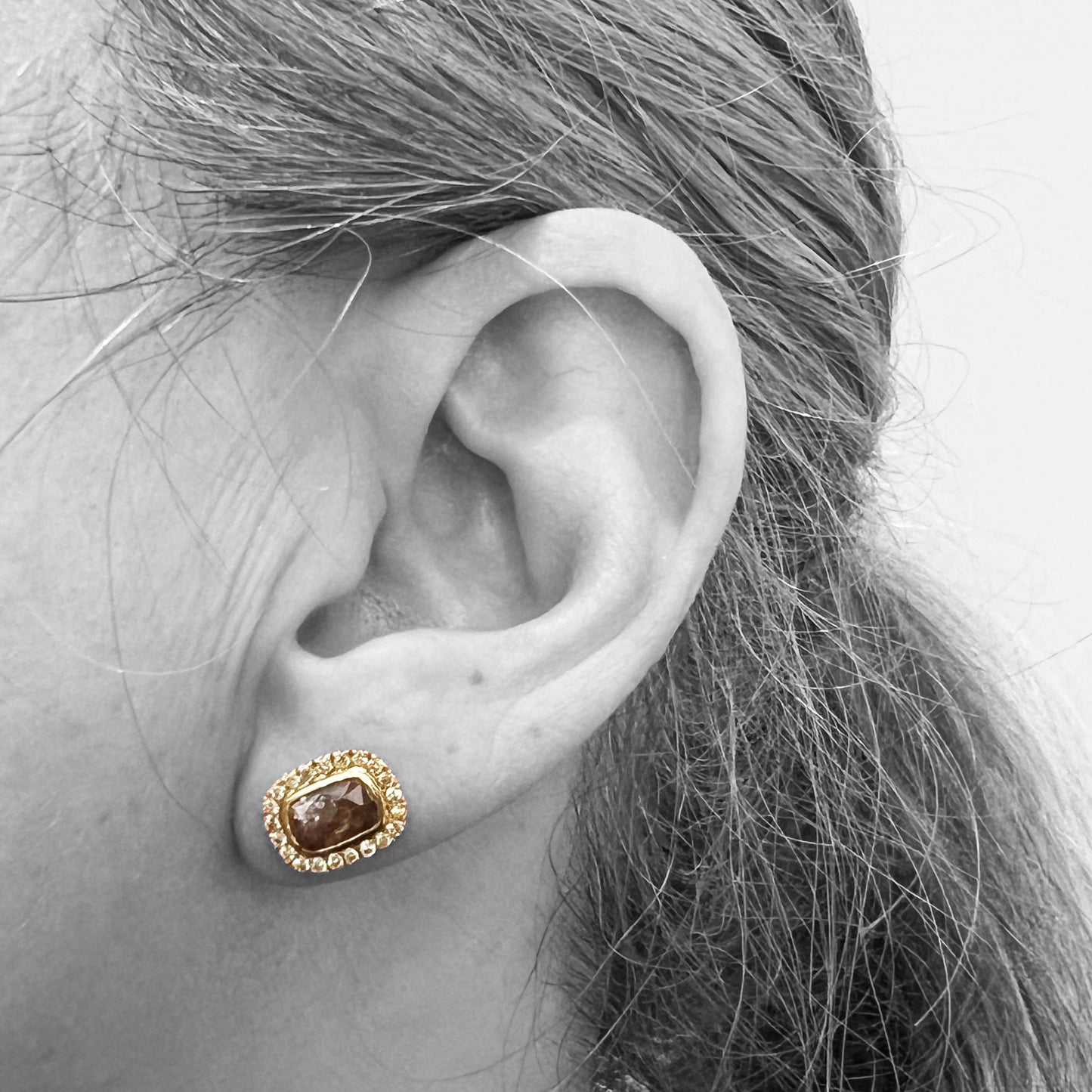18ky Diamond Slice Earrings