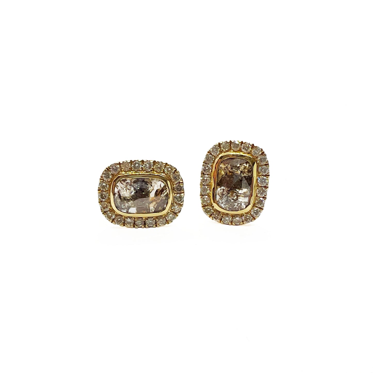 18ky Diamond Slice Earrings