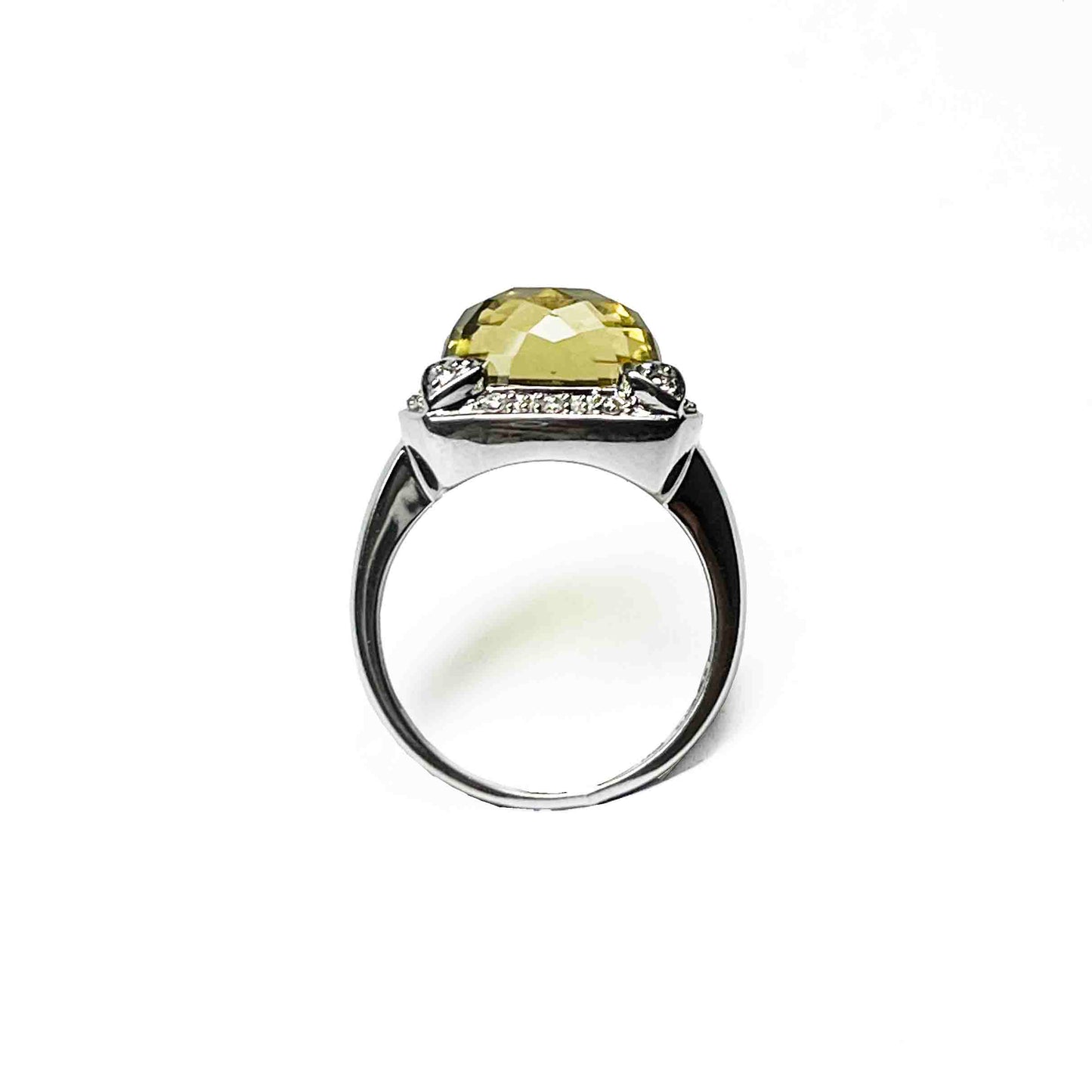 14kw Peridot and Diamonds Ring