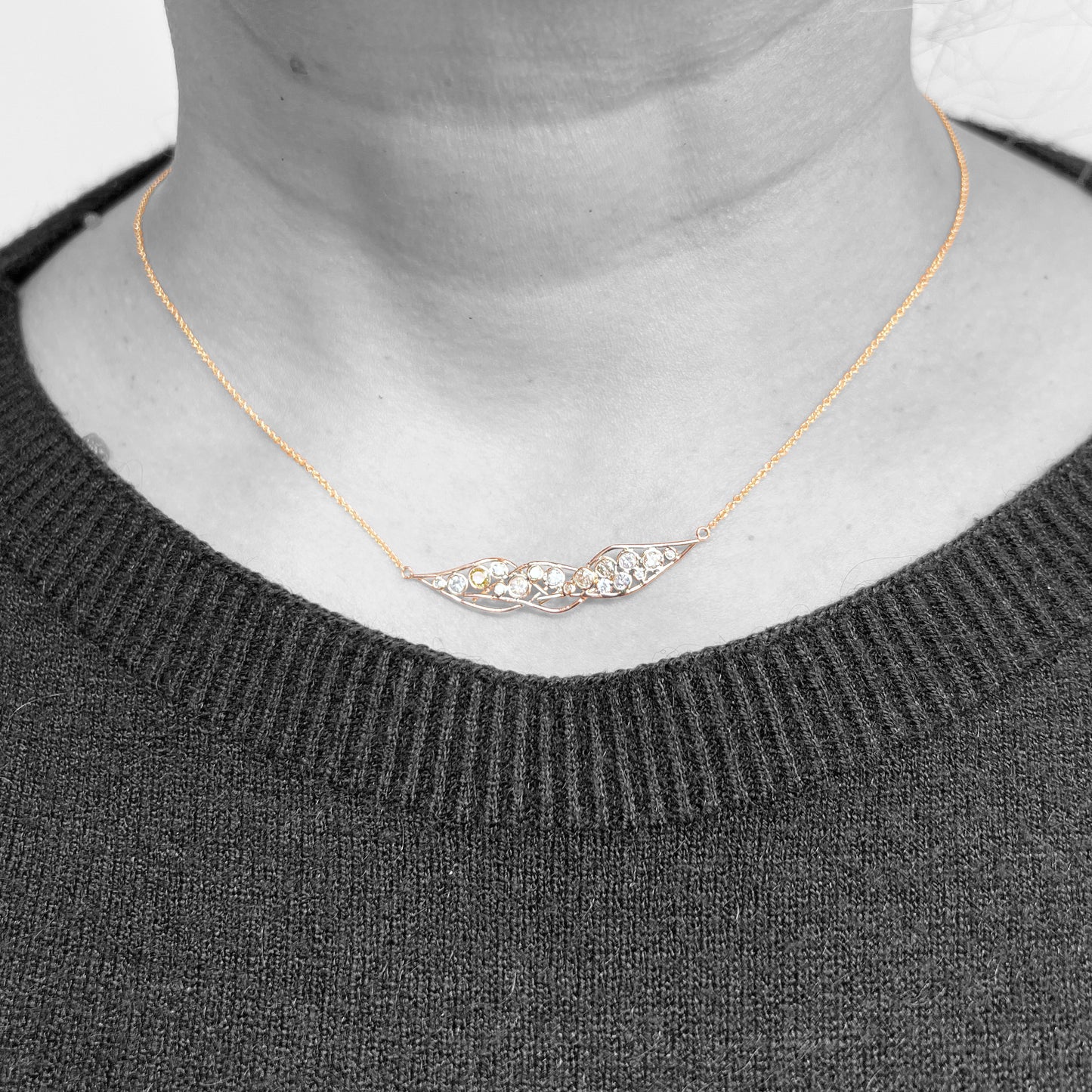 Handmade Diamonds Cluster Pendant