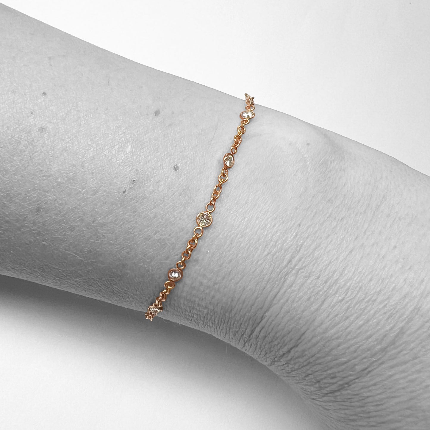 14kr Diamond by the Yard Bracelet