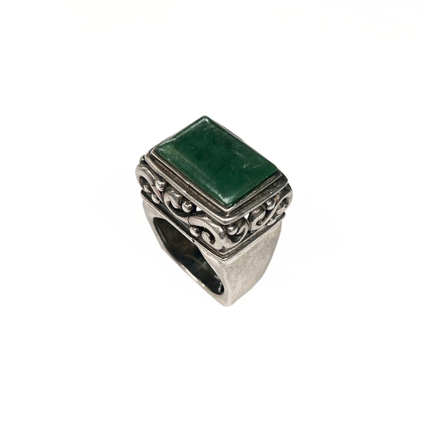 Silver Jade Ring