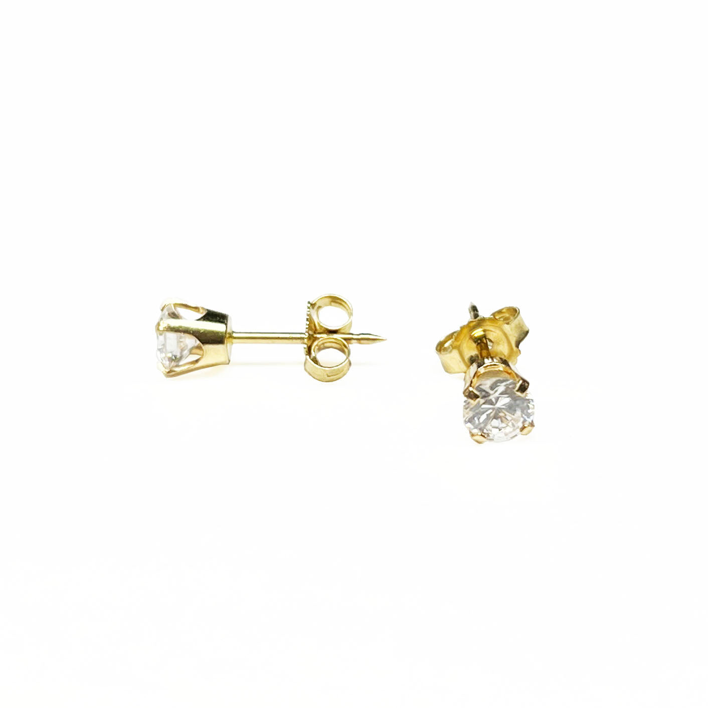 14ky CZ Stud Earrings