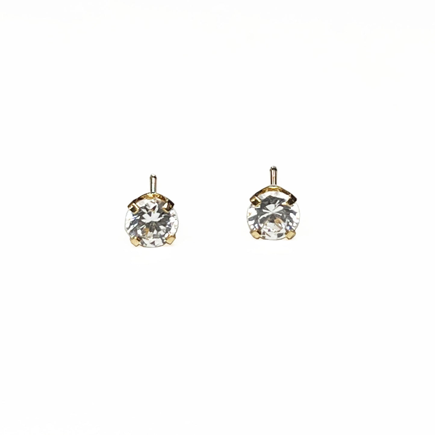 14ky CZ Stud Earrings