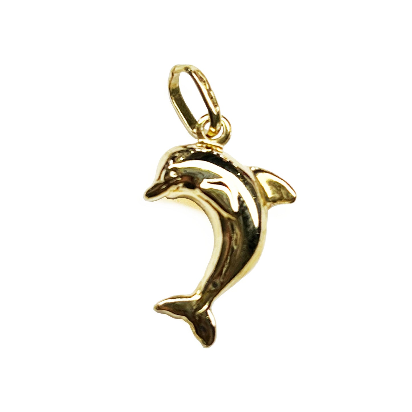18k Dolphin Charm Pendant