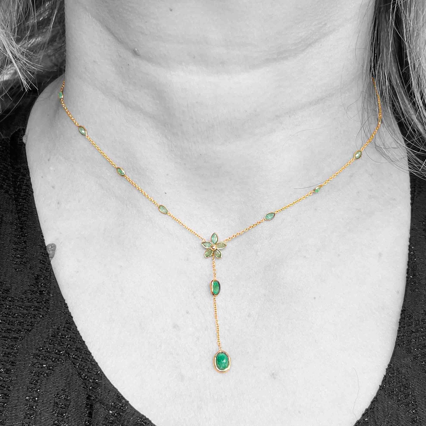 14ky Emerald Necklace