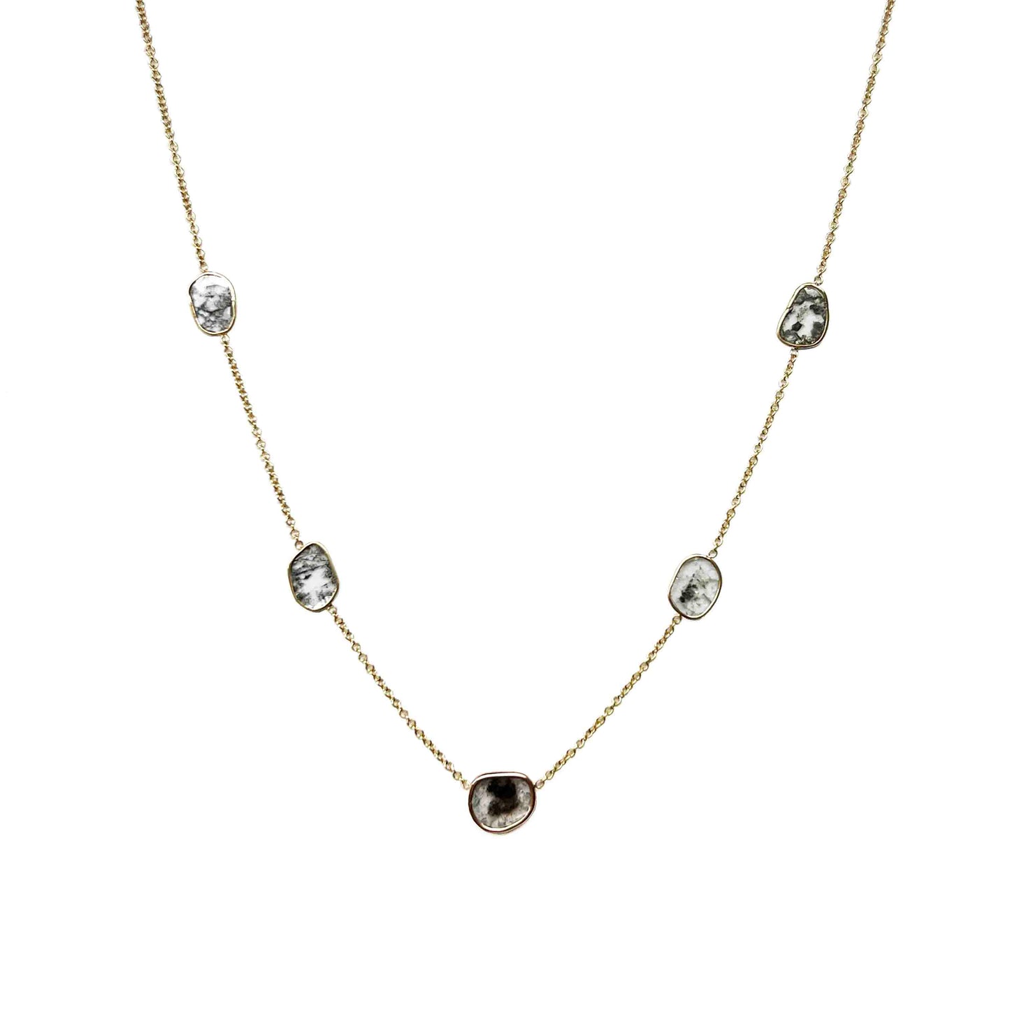 14ky Diamond Slices Necklace