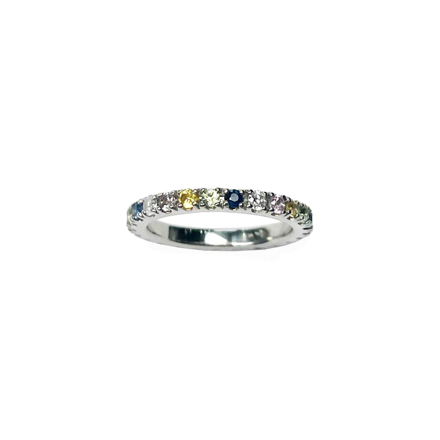 Platinum Sapphires Eternity Ring