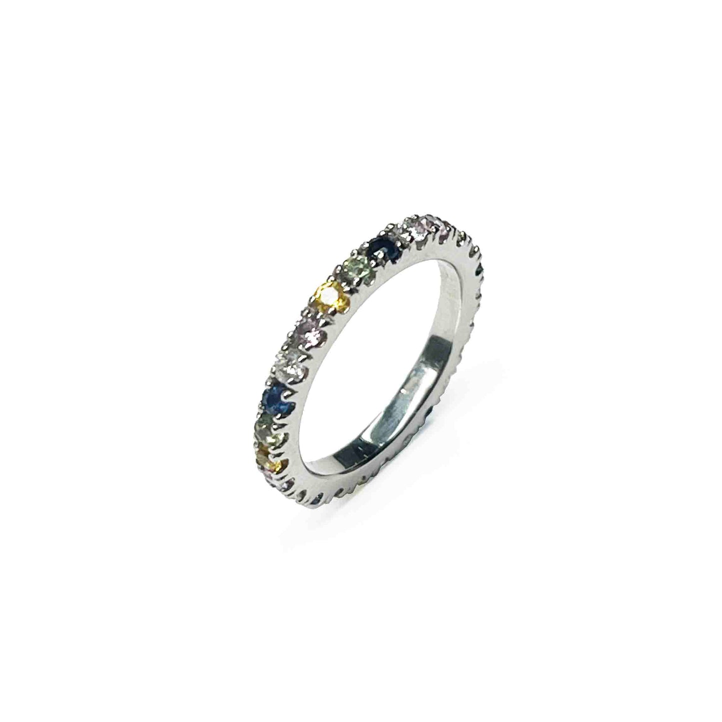 Platinum Sapphires Eternity Ring