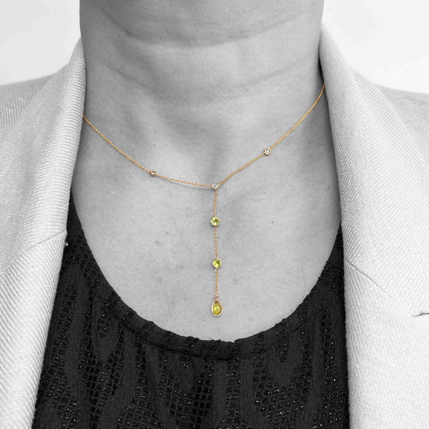 14ky Peridot Necklace