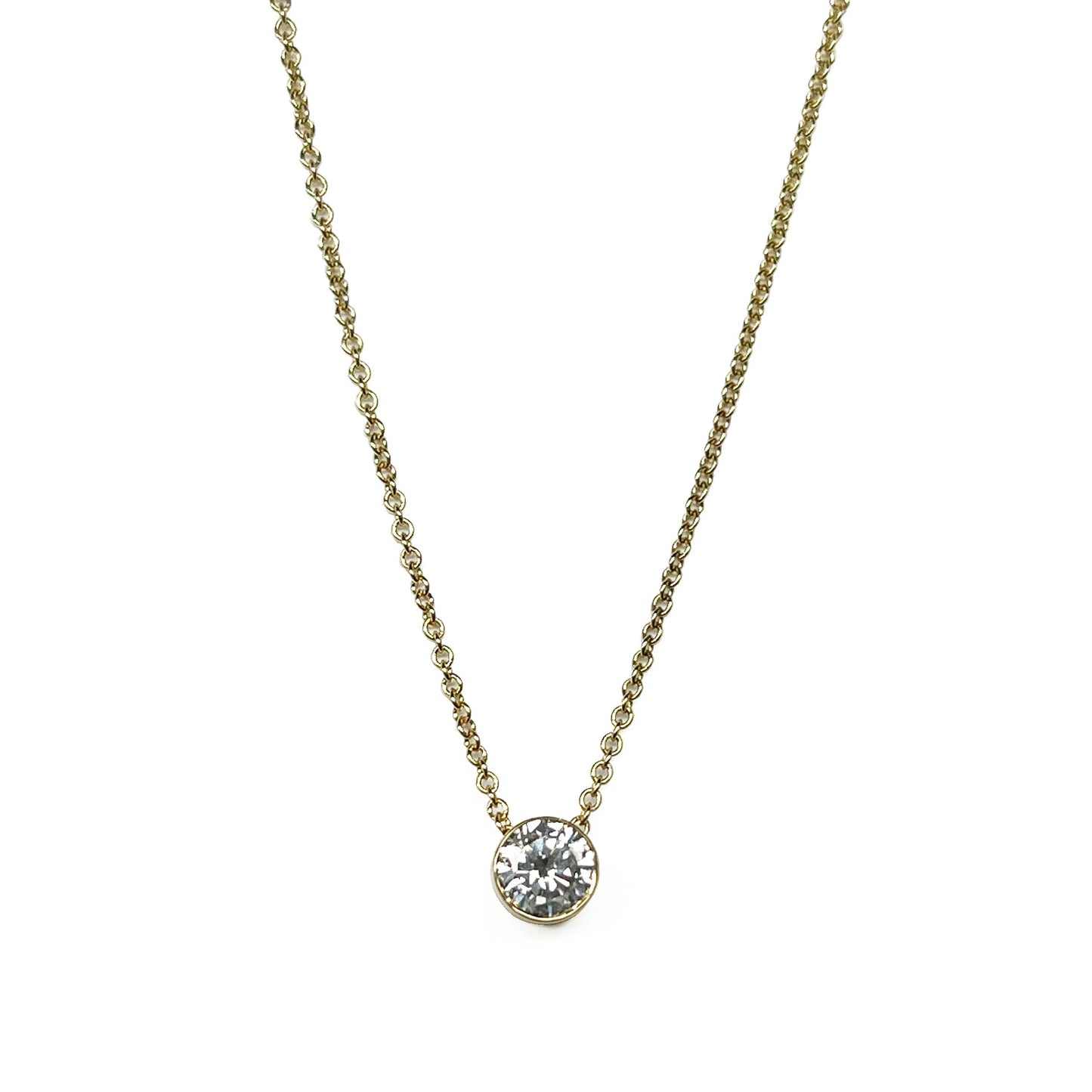 14ky Solitaire Diamond Necklace 0.50ct