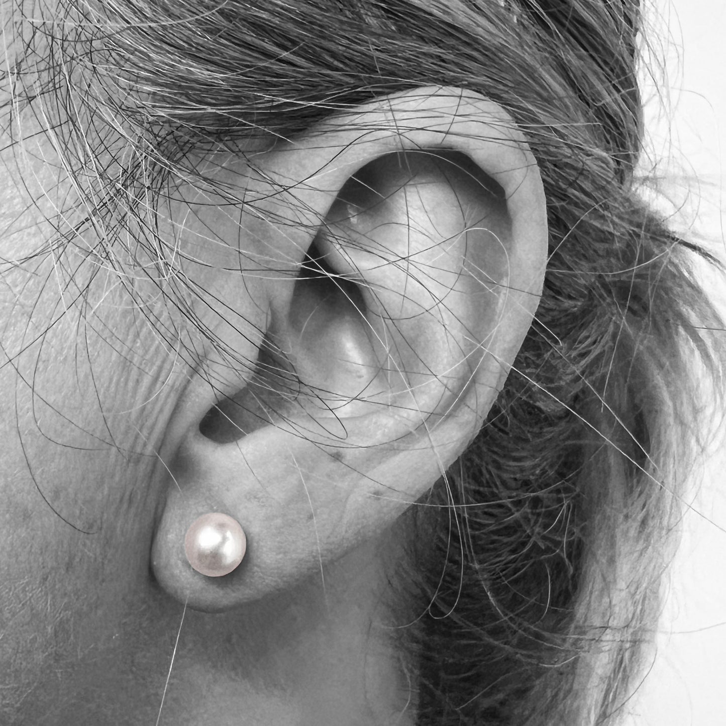 14ky Freshwater Pearl Earrings 6.50mm