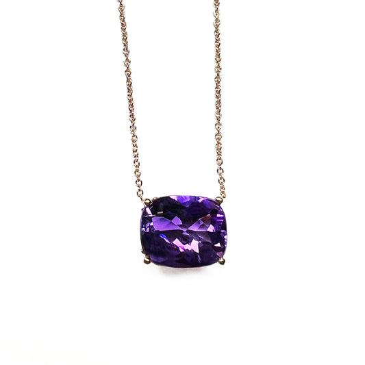 14kr Fleur De Lis Amethyst Necklace