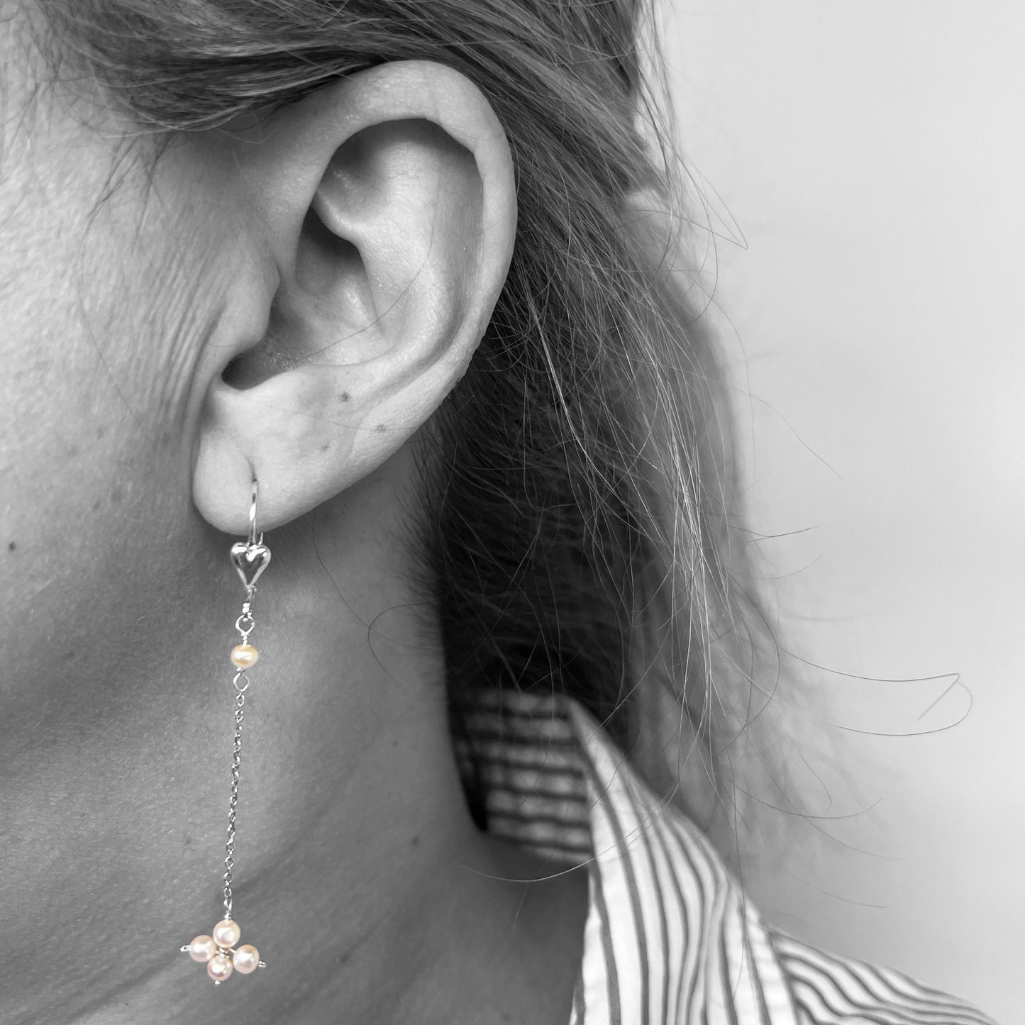 Silver Pearl Earrings