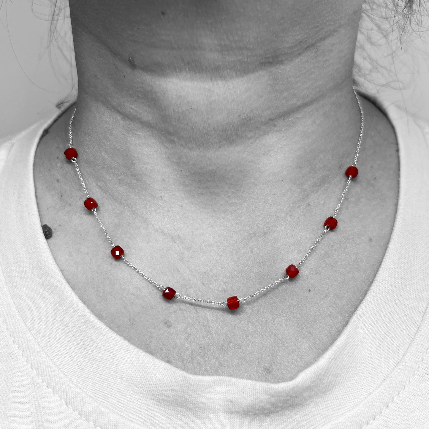 Silver Carnelian Necklace