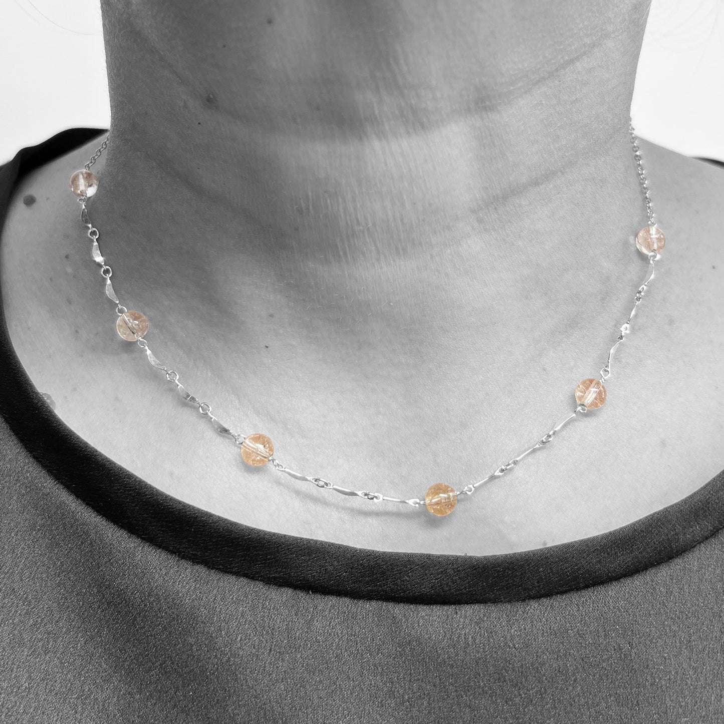 Silver Citrine Necklace