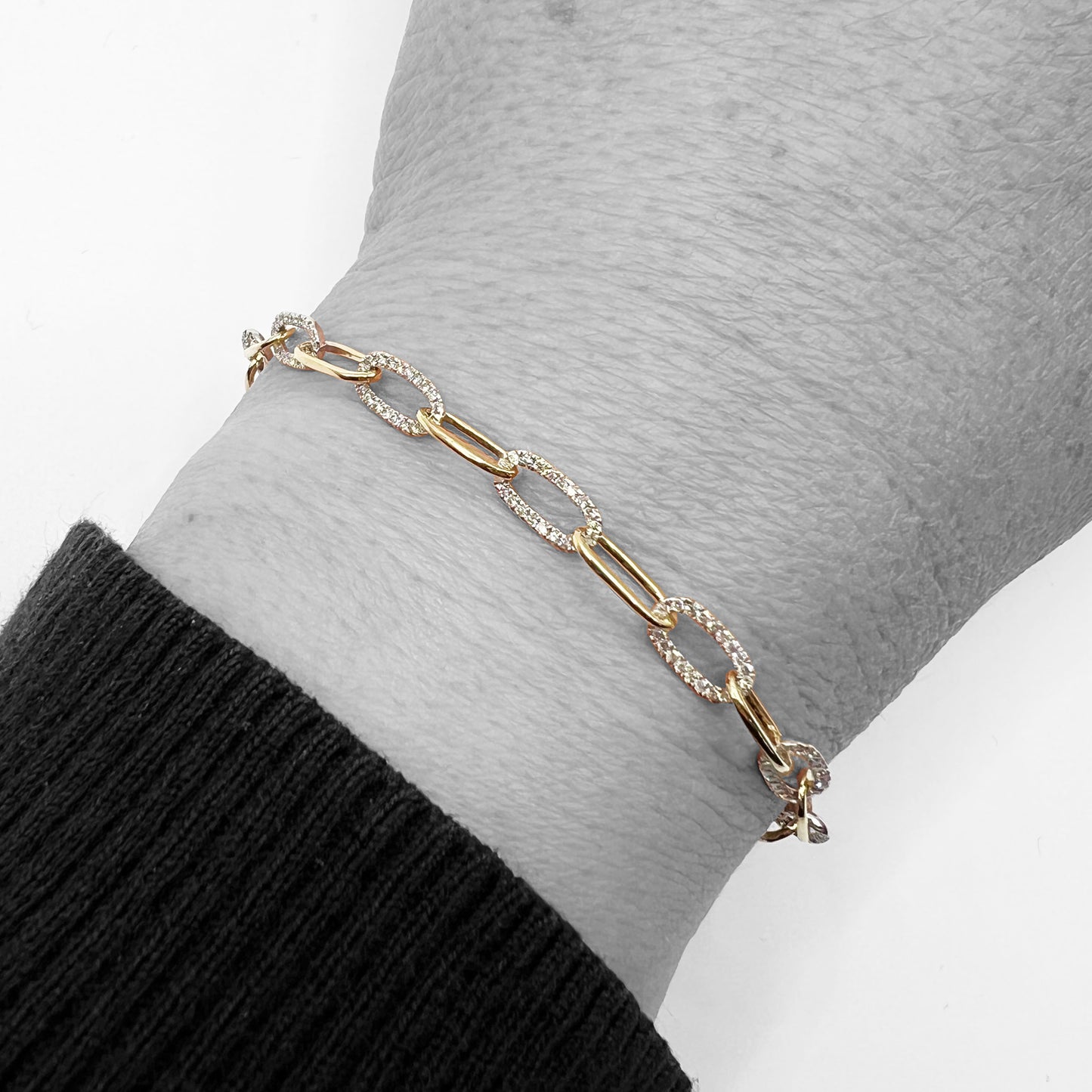 14ky Diamond Links Bracelet