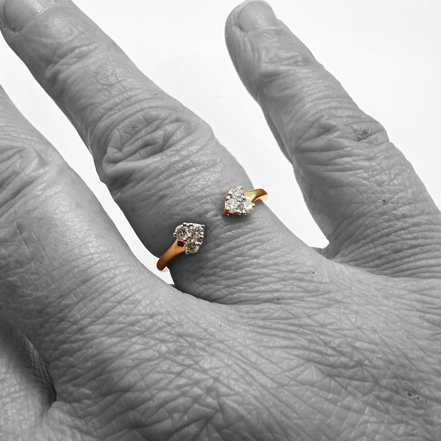 14ky Diamond Open Ring