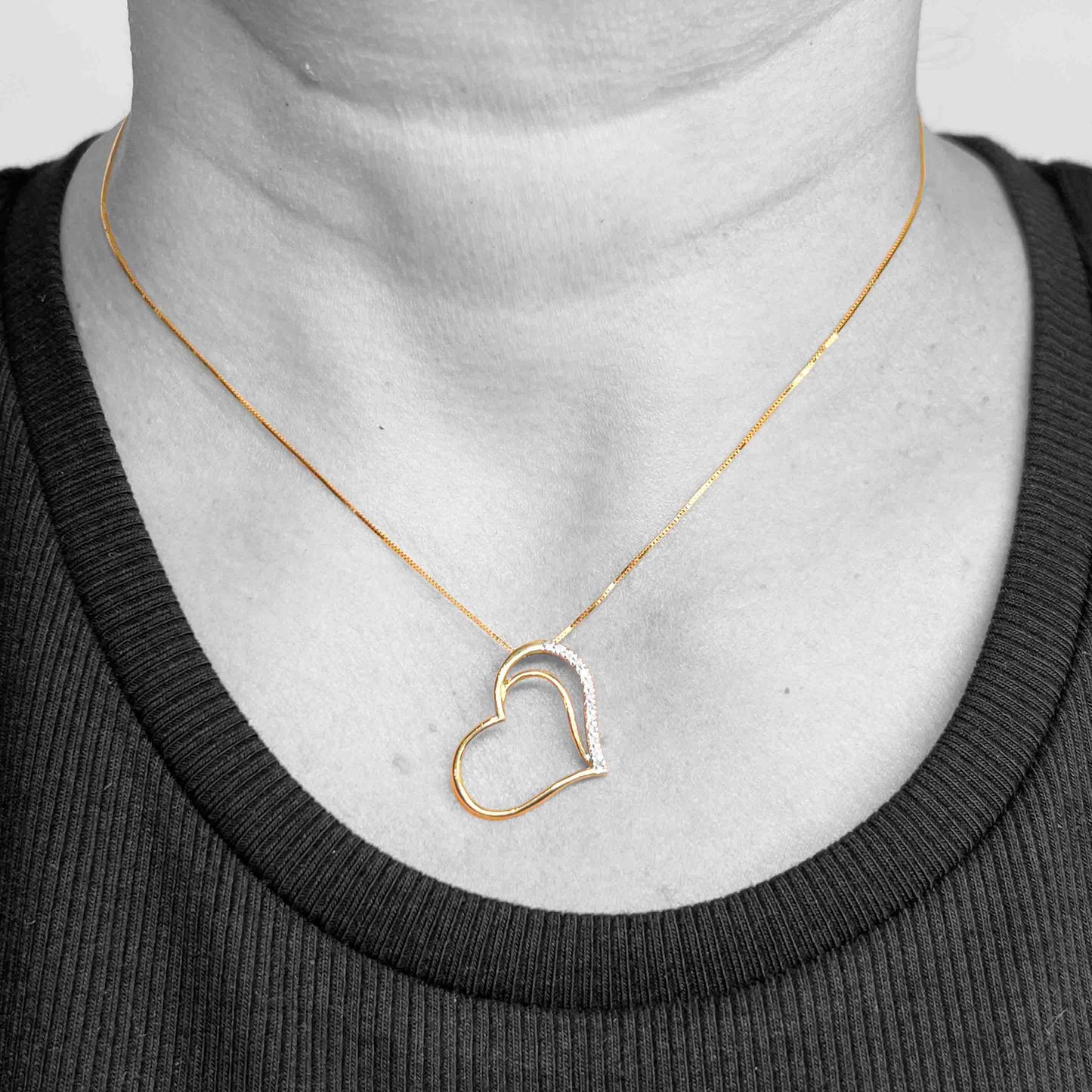 14ky Diamond Heart Necklace
