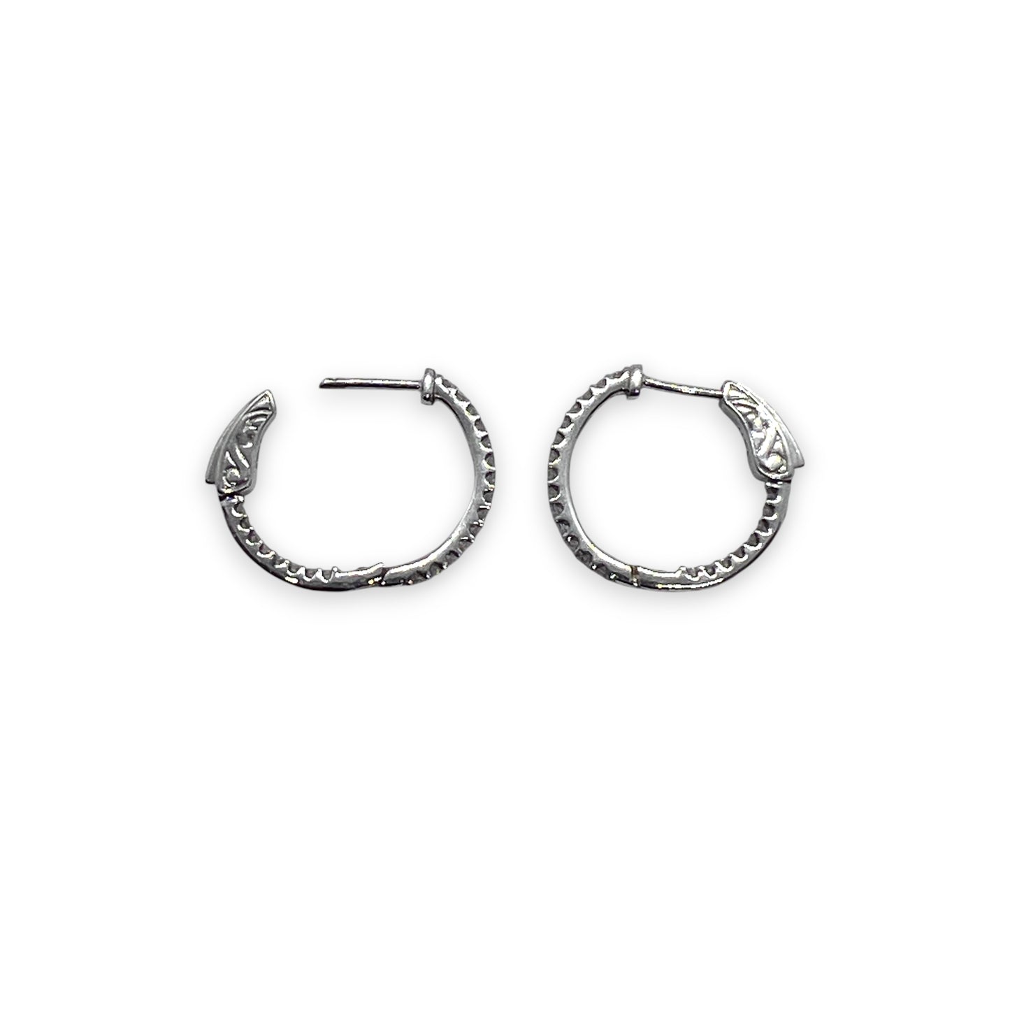 14kw Diamond Hoop Earrings 0.50ctw 20mm
