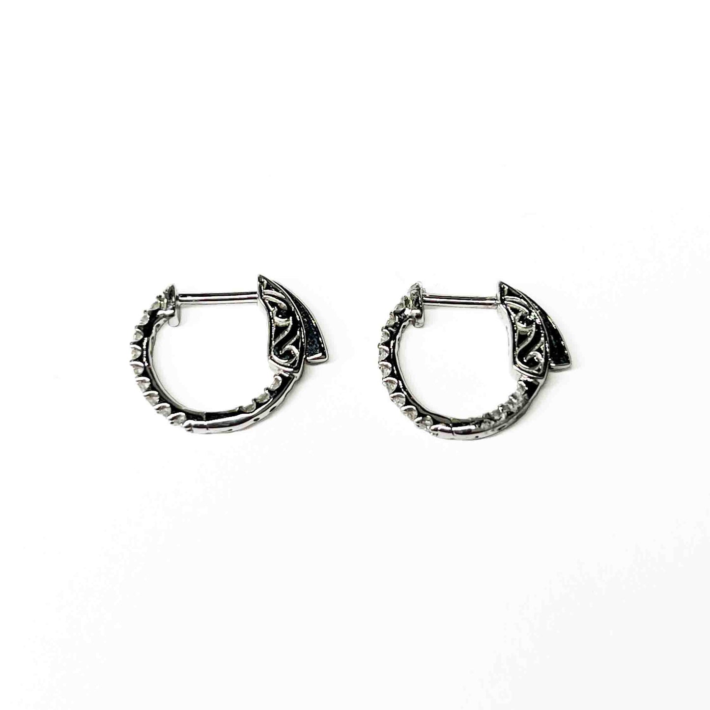 14kw Diamond Hoop Earrings
