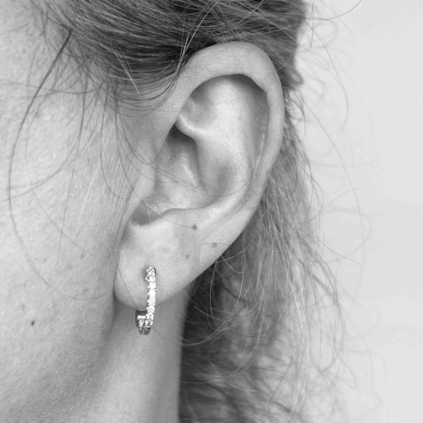 14kw Diamond Hoop Earrings