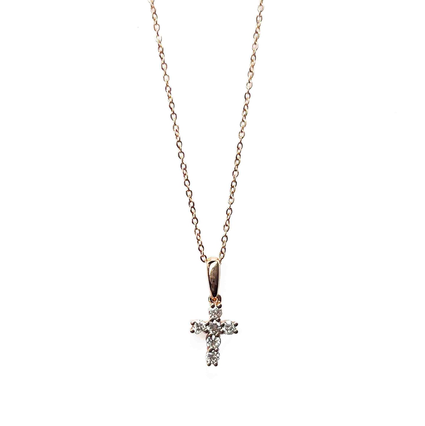 14kr Diamond Cross Necklace