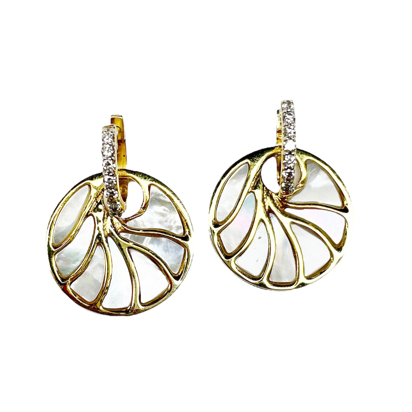 14ky Mother of Pearl Earrings