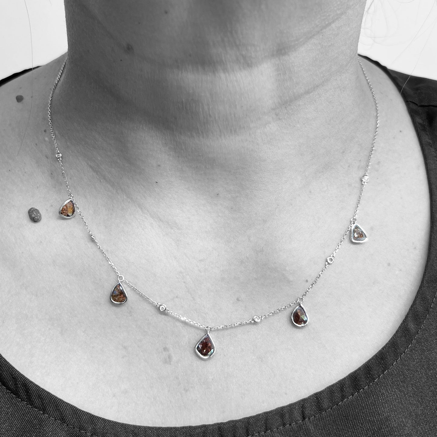 18kw Slice Diamond Necklace