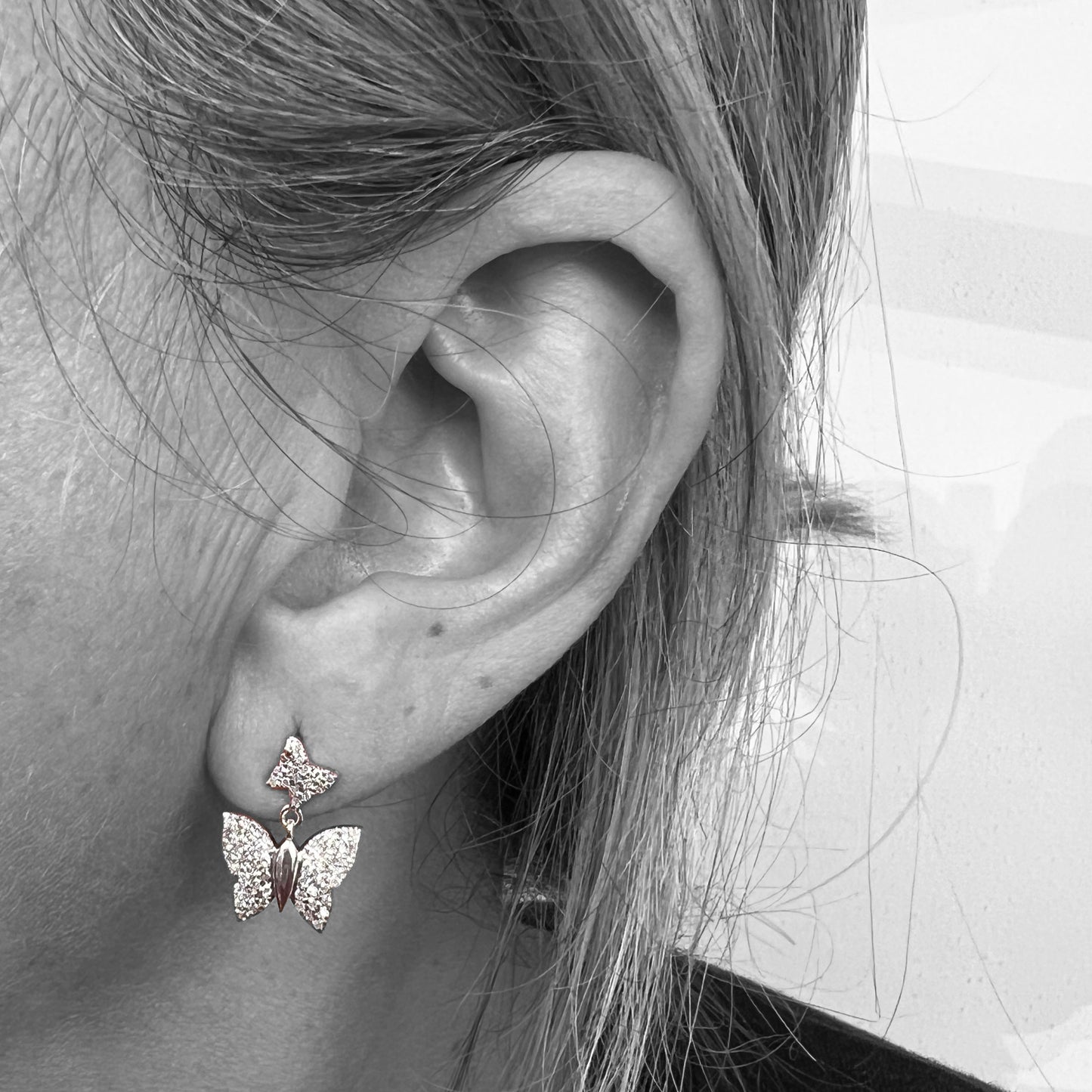 14kw Butterfly Earrings