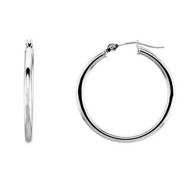 14K Gold Tube Hoop Earrings - eklektic jewelry studio